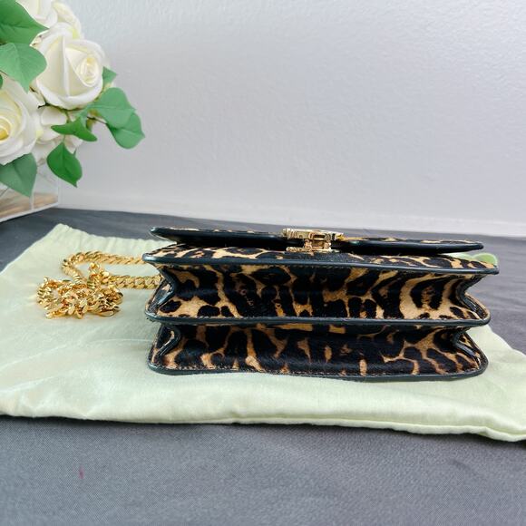 Burberry TB Flap Chain Bag Printed Calf Hair Small - Picture 11 of 12